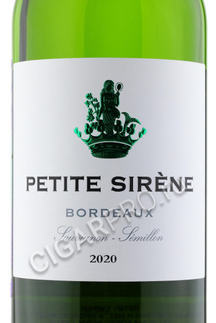 этикетка petite sirene blanc 0.75л