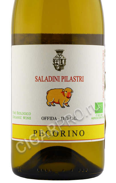 этикетка saladini pilastri offida pecorino 0.75л