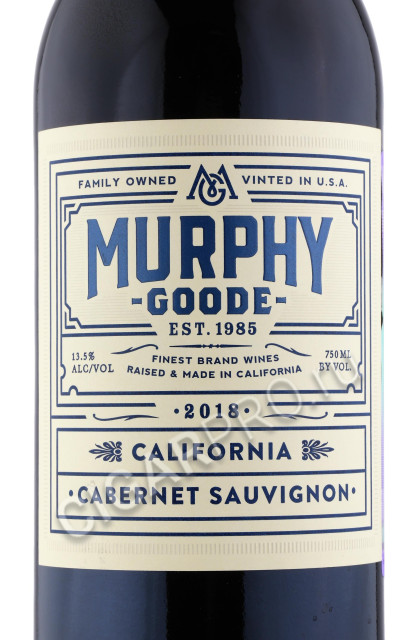 этикетка murphy goode cabernet sauvignon 0.75л
