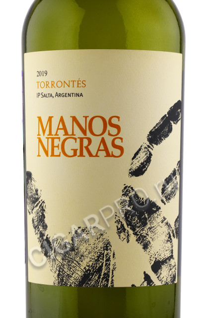 этикетка manos negras torrontes 0.75л