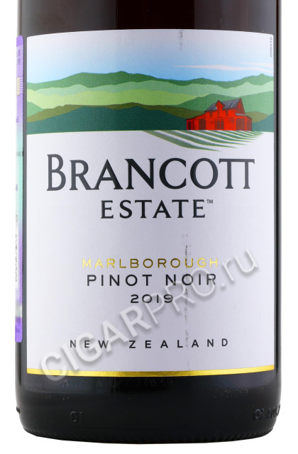 этикетка brancott estate marlborough pinot noir 0.75л