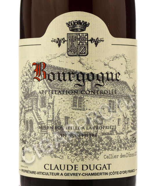 этикетка claude dugat bourgogne 2014 года