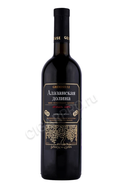 Грузинское вино Гремисеули Алазанская Долина Красное Полусладкое 0.75л