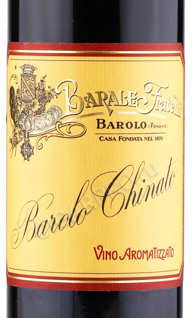 Этикетка Вино ликерное Барале Фрателли Бароло Кинато 0.5л