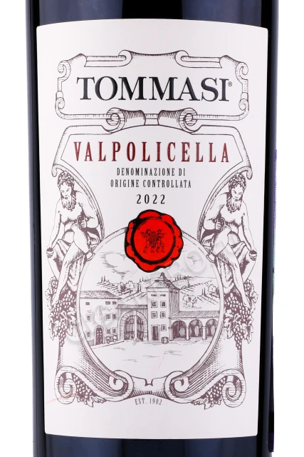 Этикетка Вино Томмази Вальполичелла 0.75л