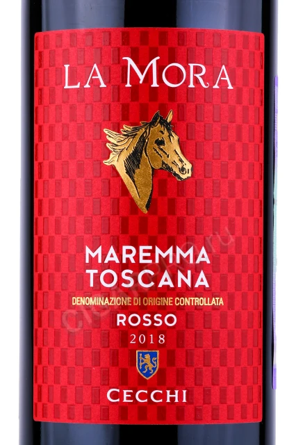 Этикетка Вино Чекки Ла Мора Маремма Тоскана 0.75л