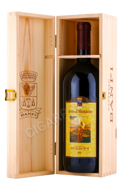 Вино Банфи Россо ди Монтальчино Тоскана 2021г 1.5л в подарочной упаковке