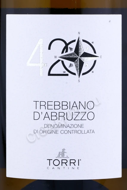 Этикетка Вино Торри Кантин Треббиано Д`Абруццо 0.75л