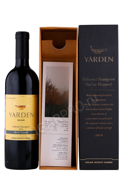Вино Ярден Каберне Совиньон Барон Вайнярд 2019г 0.75л в подарочной упаковке