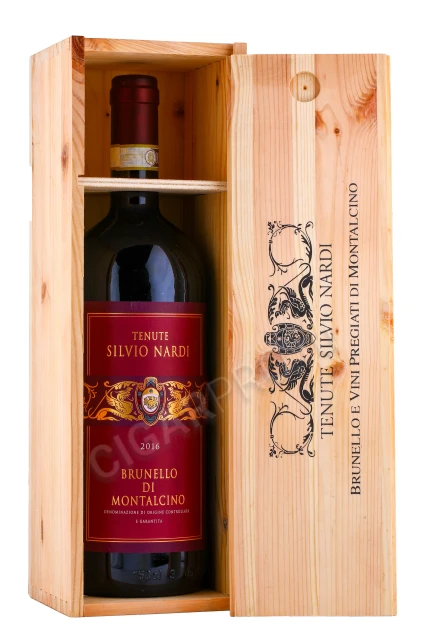 Вино Тенуте Сильвио Нарди Брунелло ди Монтальчино 2016г 1.5л в подарочной упаковке