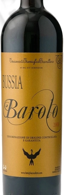 Этикетка Вино Буссия Бароло 0.75л