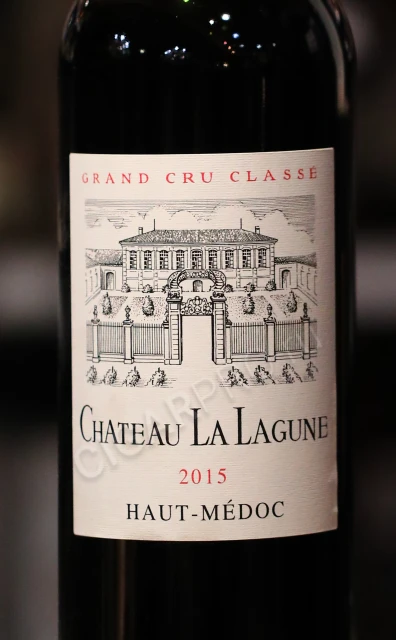 Этикетка Chateau La Lagune Grand Cru Classe Haut Medoc Вино Шато Ля Лагюн Гран Крю Классе О Медок 2015г 1.5л