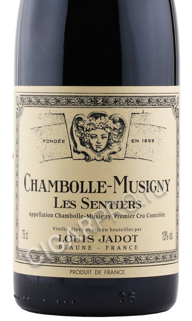 этикетка вино louis jadot chambolle musigny premier cru les sentiers 2014 0.75л