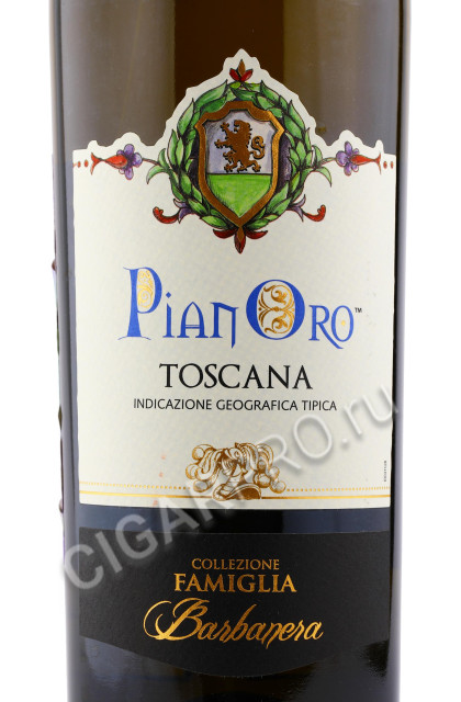 этикетка barbanera pian oro toscana 0.75л