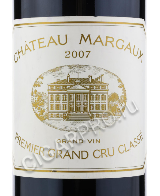 этикетка chateau margaux bordeaux premier grand cru classe 2007 0.75 l