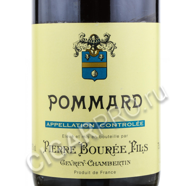 этикетка pierre bouree fils pommard