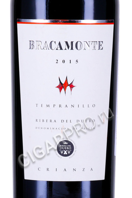 этикетка вино bracamonte tempranillo crianza ribera del duero do 0.75л