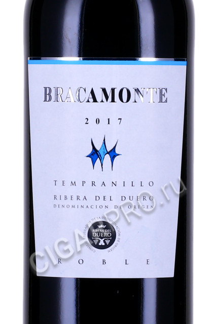 этикетка bracamonte tempranillo roble do 0.75л