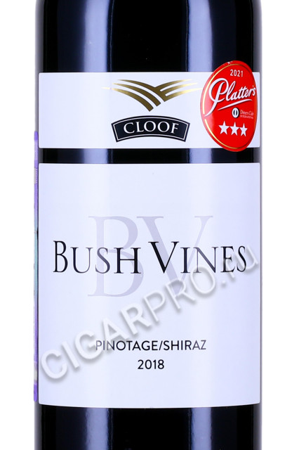 cloof bush vines pinotage shiraz купить вино клуф буш вайнз пинотаж шираз 0.75л цена