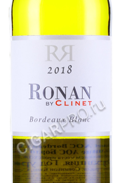 этикетка ronan by clinet blanc bordeaux 0.75л