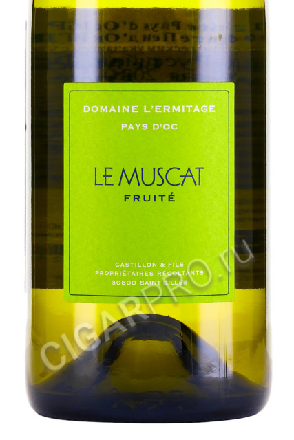 этикетка le muscat fruite pays doc igp 0.75л