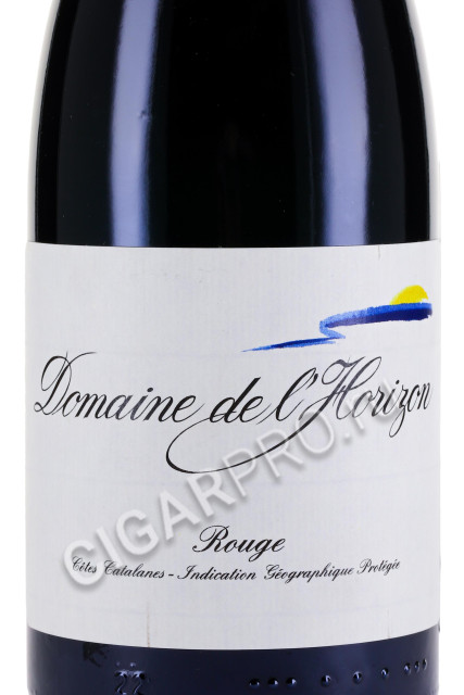 этикетка domaine de lhorizon rouge cotes catalanes igp 0.75л