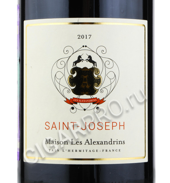 этикетка maison les alexandrins saint joseph rouge