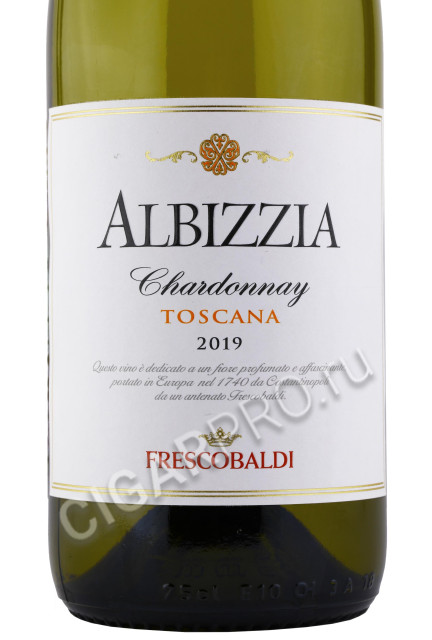 этикетка albizzia toscana chardonnay 0.75л