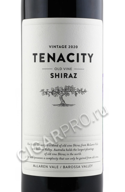 этикетка two hands tenacity old vine shiraz 0.75л