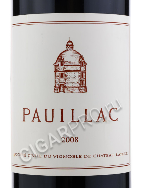 этикетка pauillac de chateau latour 0.75 l