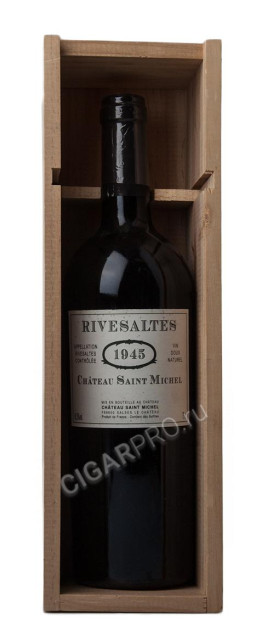 французское вино ликерное chateau saint michel rivesaltes aoc 1945 wooden box купить шато сен мишель ривзальт 1945 в д/я цена
