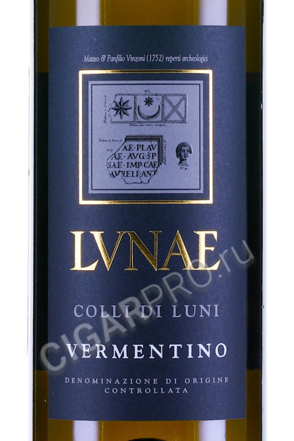 этикетка colli di luni vermentino etichetta nera doc 0.75л