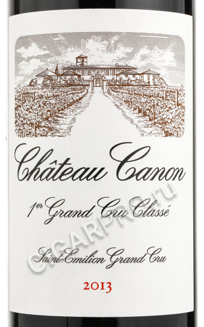 этикетка вина chateau canon premier grand cru classe