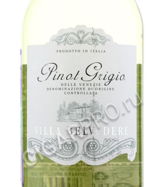 этикетка villa belvedere pinot grigio delle venezie 0.75 l