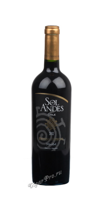 sol de andes merlot reserva especial 2012 чилийское вино сол де андес мерло резерва эспешиаль 2012г