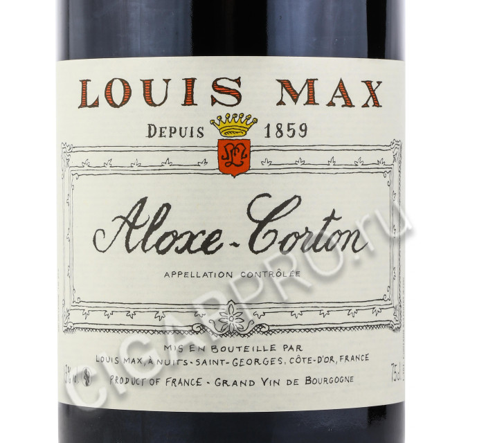 этикетка louis max aloxe corton