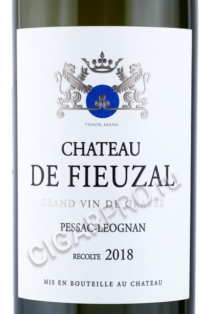этикетка вино chateau de fieuzal pessac leognan 0.75л