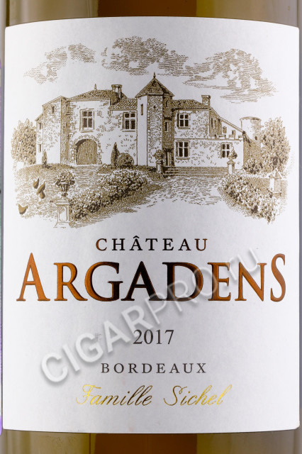 этикетка chateau argadens bordeaux 2017 0.75л
