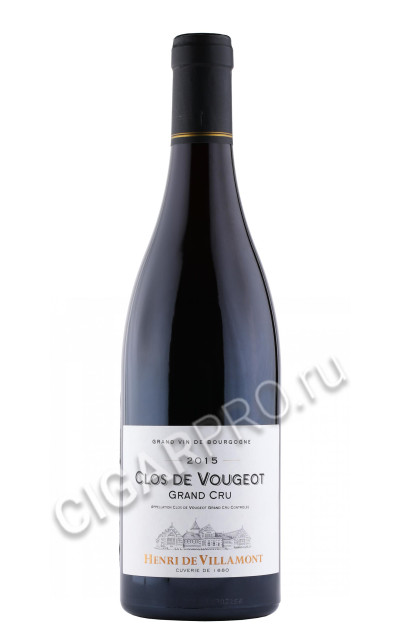 вино henri de villamont clos de vougeot grand cru 2015 0.75л
