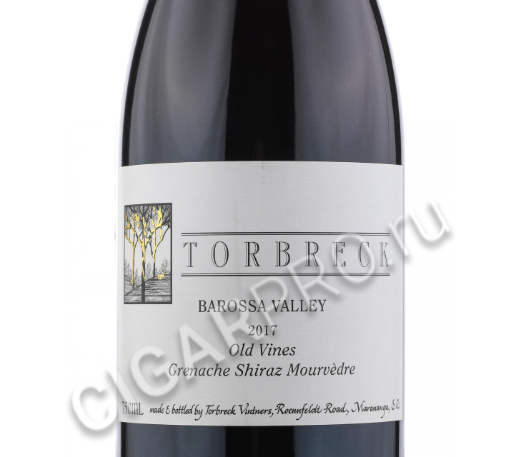 этикетка torbreck grenache-shiraz-mourvedre