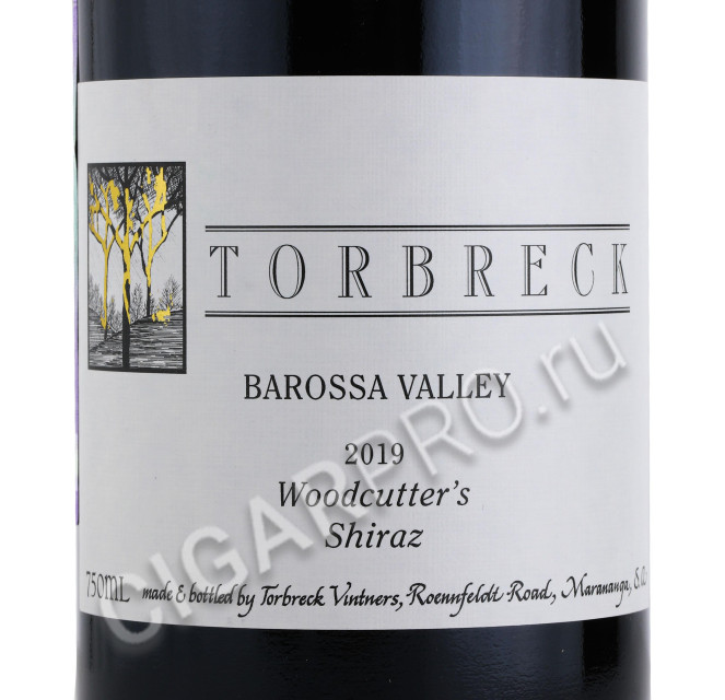 этикетка torbreck woodcutter's shiraz