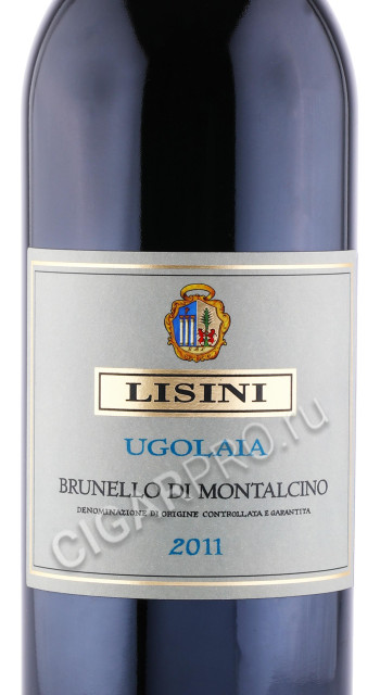 этикетка вино lisini brunello di montalcino ugolaia 2011г 0.75л