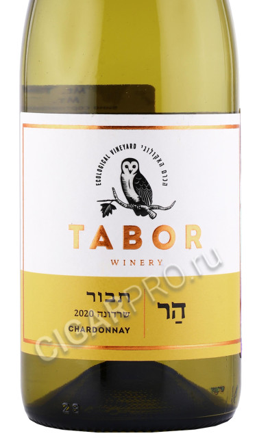 этикетка вино mt tabor chardonnay 0.75л