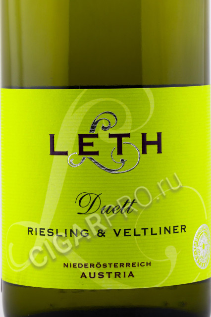 этикетка вино leth duett riesling & veltliner 2017 0.75л