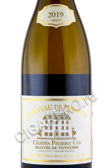 этикетка chateau de maligny chablis premier cru montee de tonnerre 0.75л