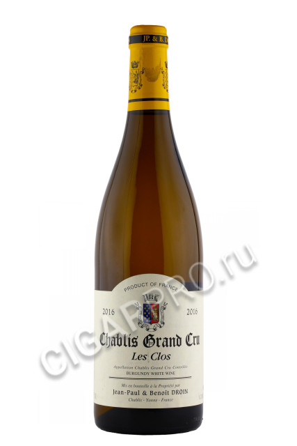 jean paul & benoit droin chablis grand cru les clos 2016 купить вино жан поль бенуа друан шабли гран крю ле кло 2016 0.75л цена