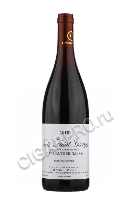 frederic esmonin nuits saint georges les hauts pruliers 2018г купить вино фредерик эсмонан нюи сен жорж ле о прюлье 2018г цена