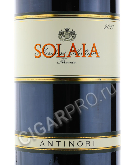 этикетка antinori solaia toscana