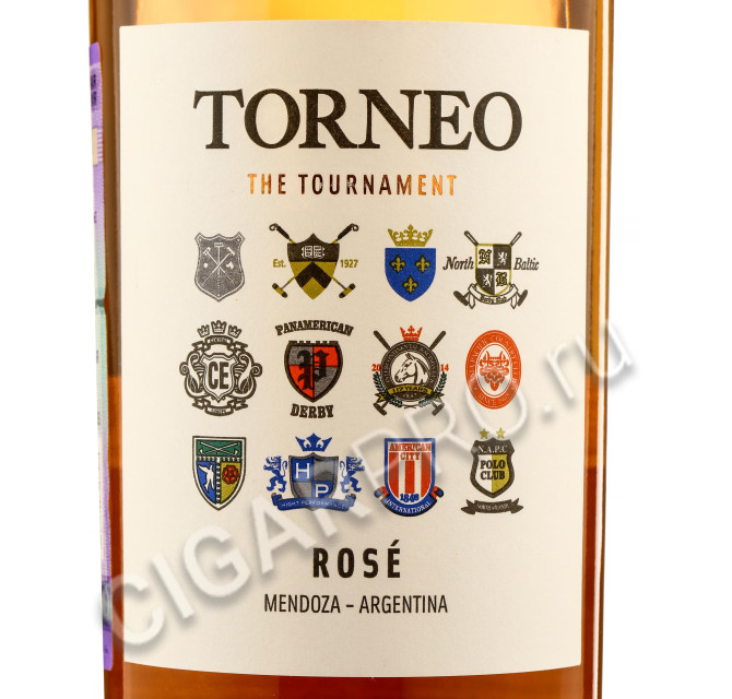 этикетка torneo rose de malbec