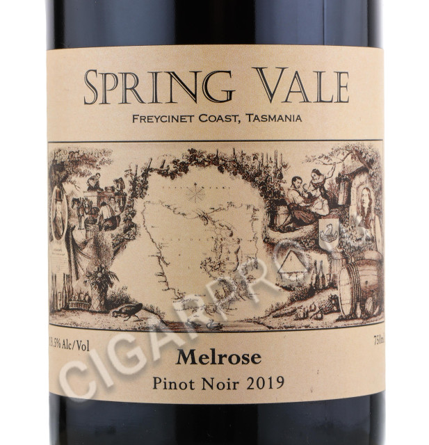 этикетка spring vale melrose pinot noir